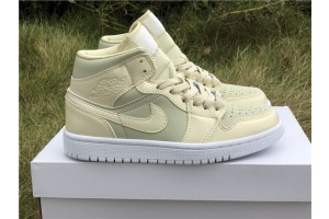 Air Jordan 1 Mid Goose Feather Yellow (W) - CK6587-200