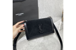 YSL Book Bag Smooth Leather Suede