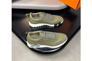 Hermes Bouncing Low-Top Casual Shoes Men's Green