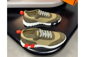Hermes Bouncing Low-Top Casual Shoes Men's Green 